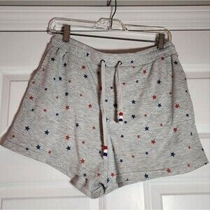 Jane & Dalancey Gray Star-Patterned Women's Shorts M